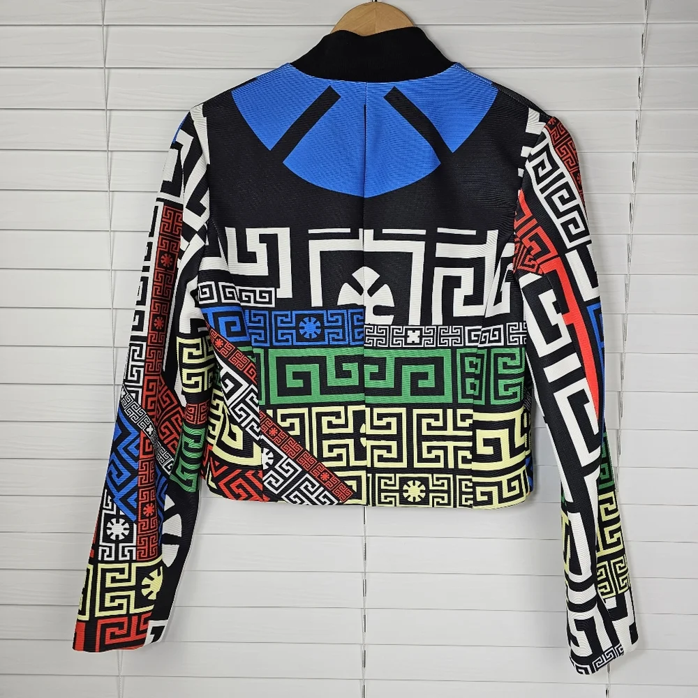 SHEIN Cropped Colorful Lined Jacket - Picture 2 of 15
